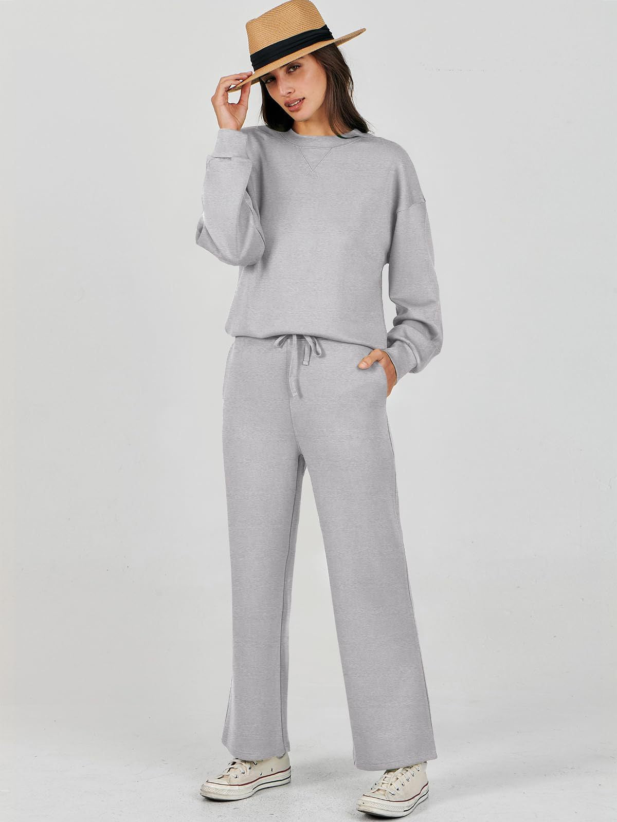 Damen bequemer Sweatsuit mit weitem Schnitt Sovae