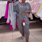 Damen modischer Hoodie mit floraler Applikation und lässiger Passform Sovae