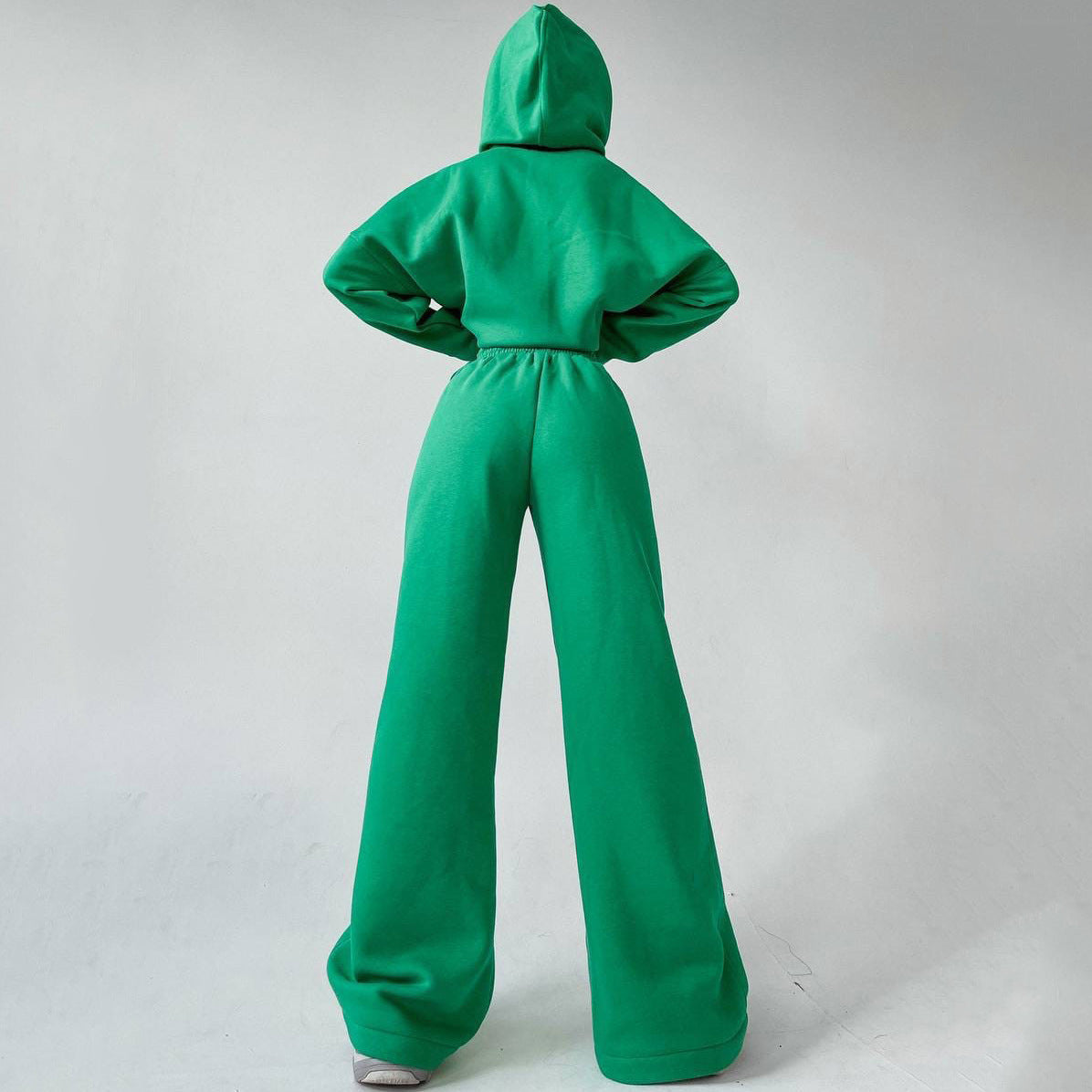 Damen Sportlicher Fleece-Zweiteiler mit weitem Schnitt Sovae