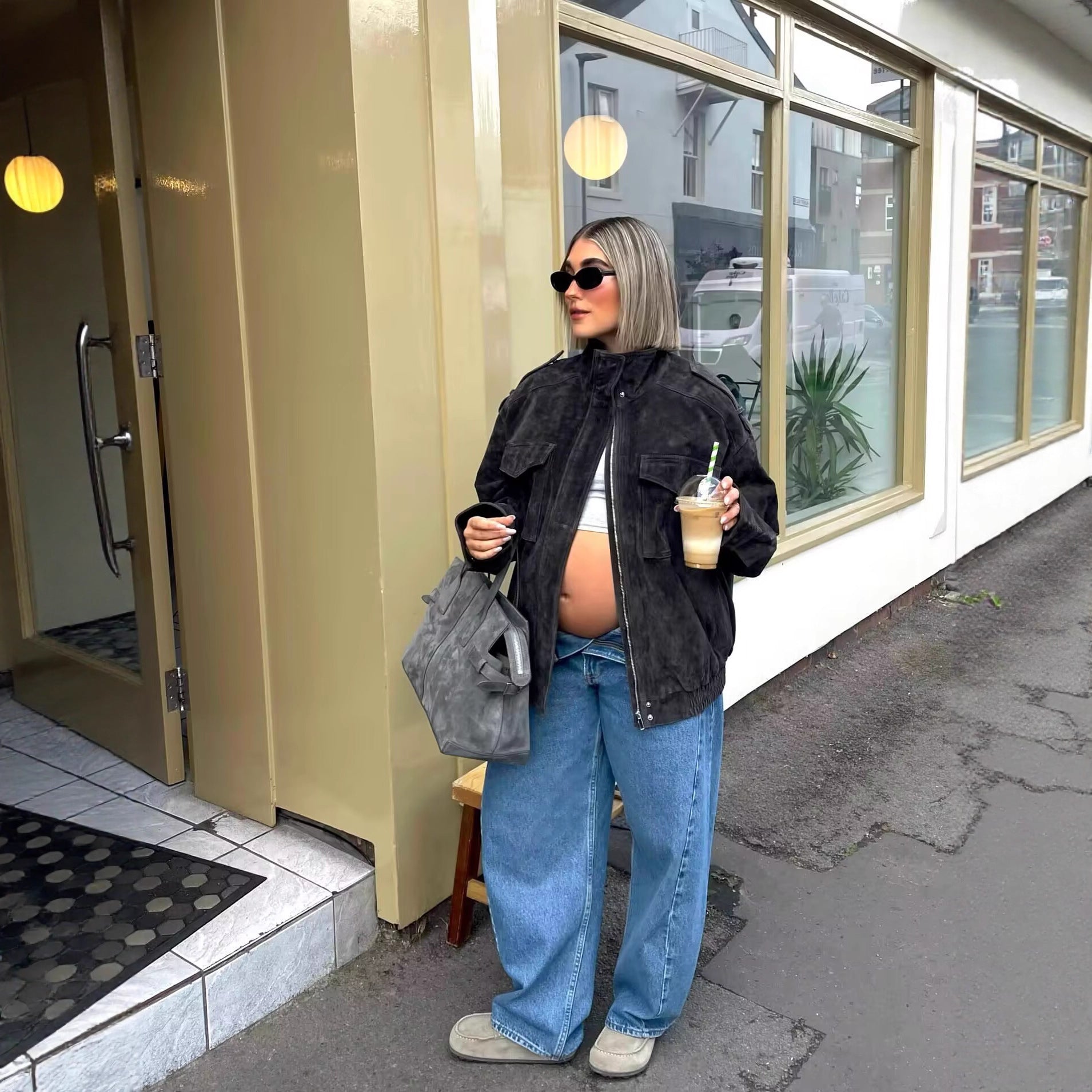 Damen Utility-Jacke mit Schulterklappen und praktischen Taschen Sovae