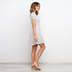 Damen Blütenreiches Wickelkleid Sovae