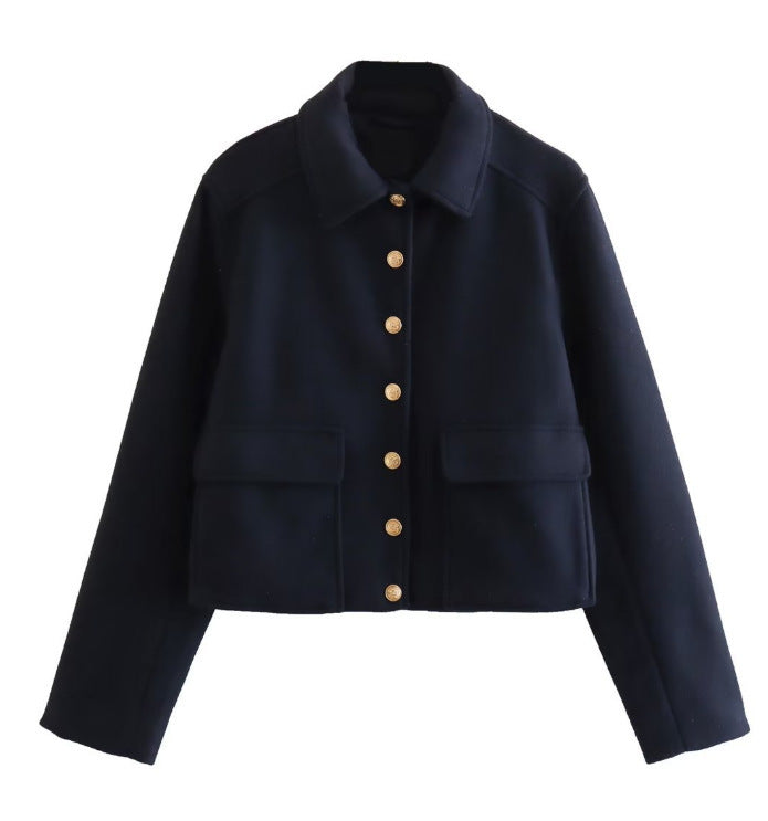 Damen modische Jacke mit praktischen Taschen Sovae