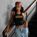 Damen Stilvolles Crop-Top mit witzigem Schriftzug Sovae