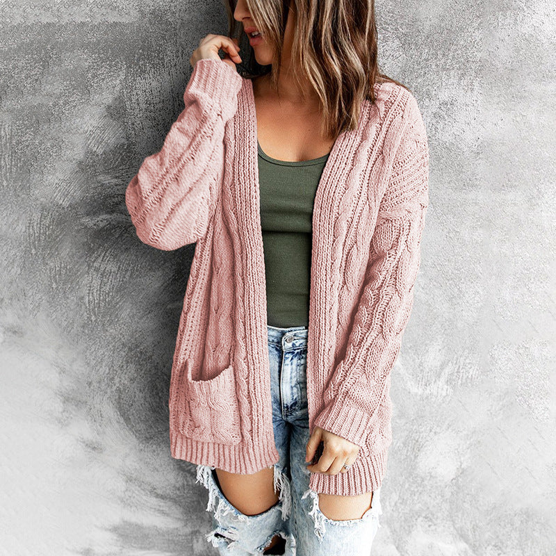 Damen Strickjacke mit Kabelmuster Sovae