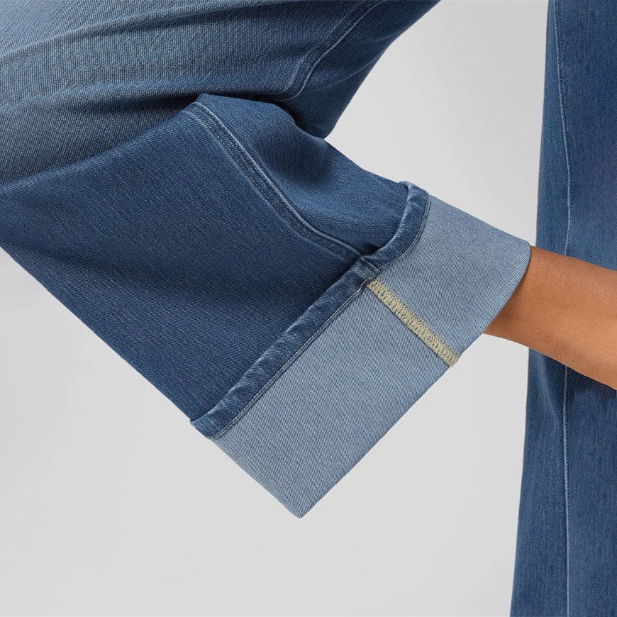 Damen Moderner High-Waist Culotte Jeans Sovae