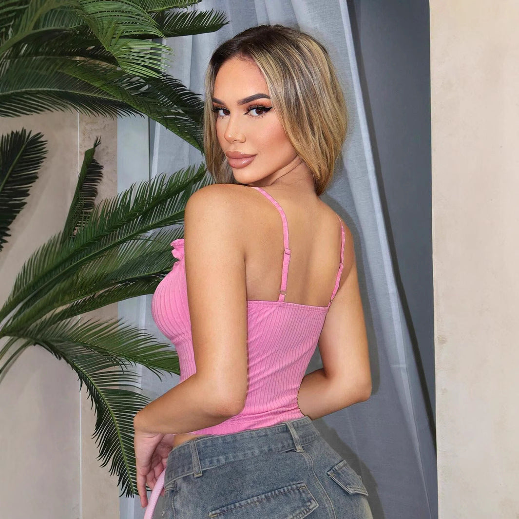 Damen Rüschenshirt mit schmalem Schnitt Sovae