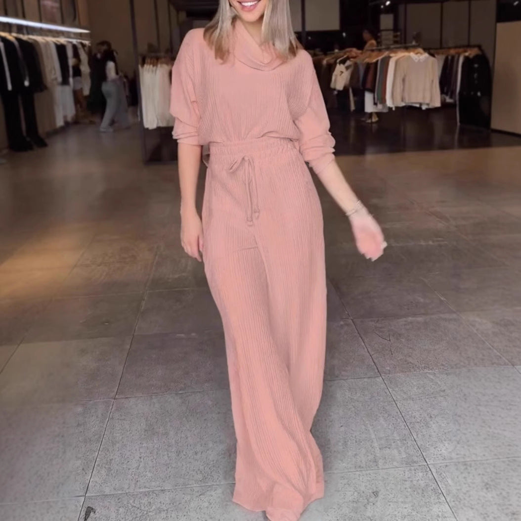 Damen Übergröße Jumpsuit mit lässigem Kragen und Gürtel Sovae