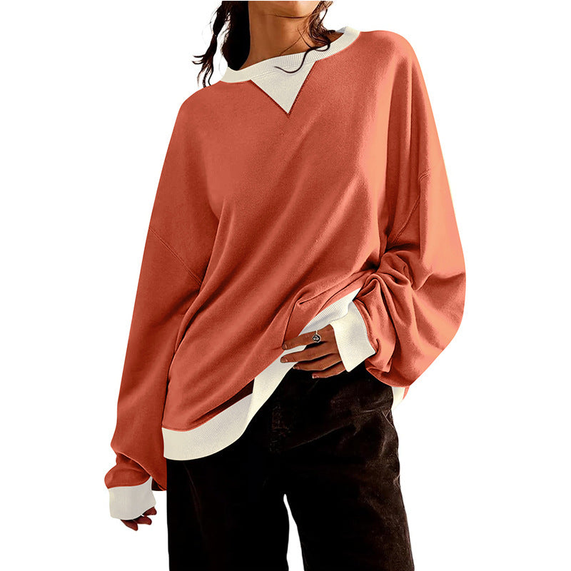 Damen Lässiger Pullover mit hohem Kragen und Oversized-Schnitt Sovae
