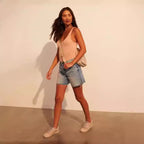 Damen Destroyed Denim Shorts Sovae