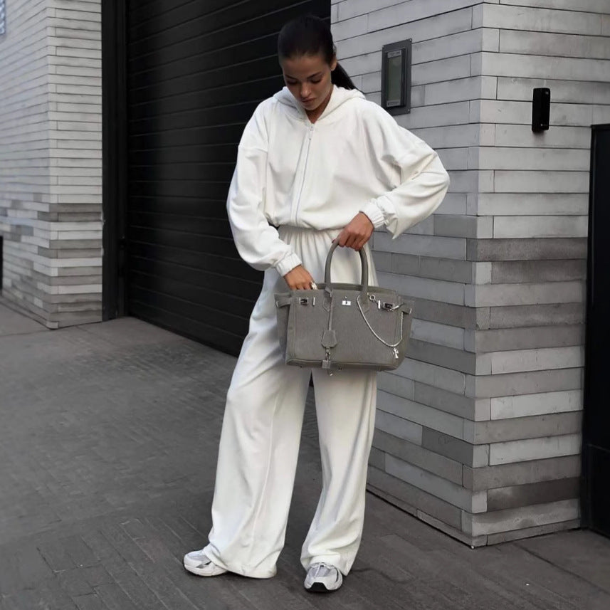 Damen Gemütlicher Fleece-Jumpsuit mit praktischen Taschen Sovae